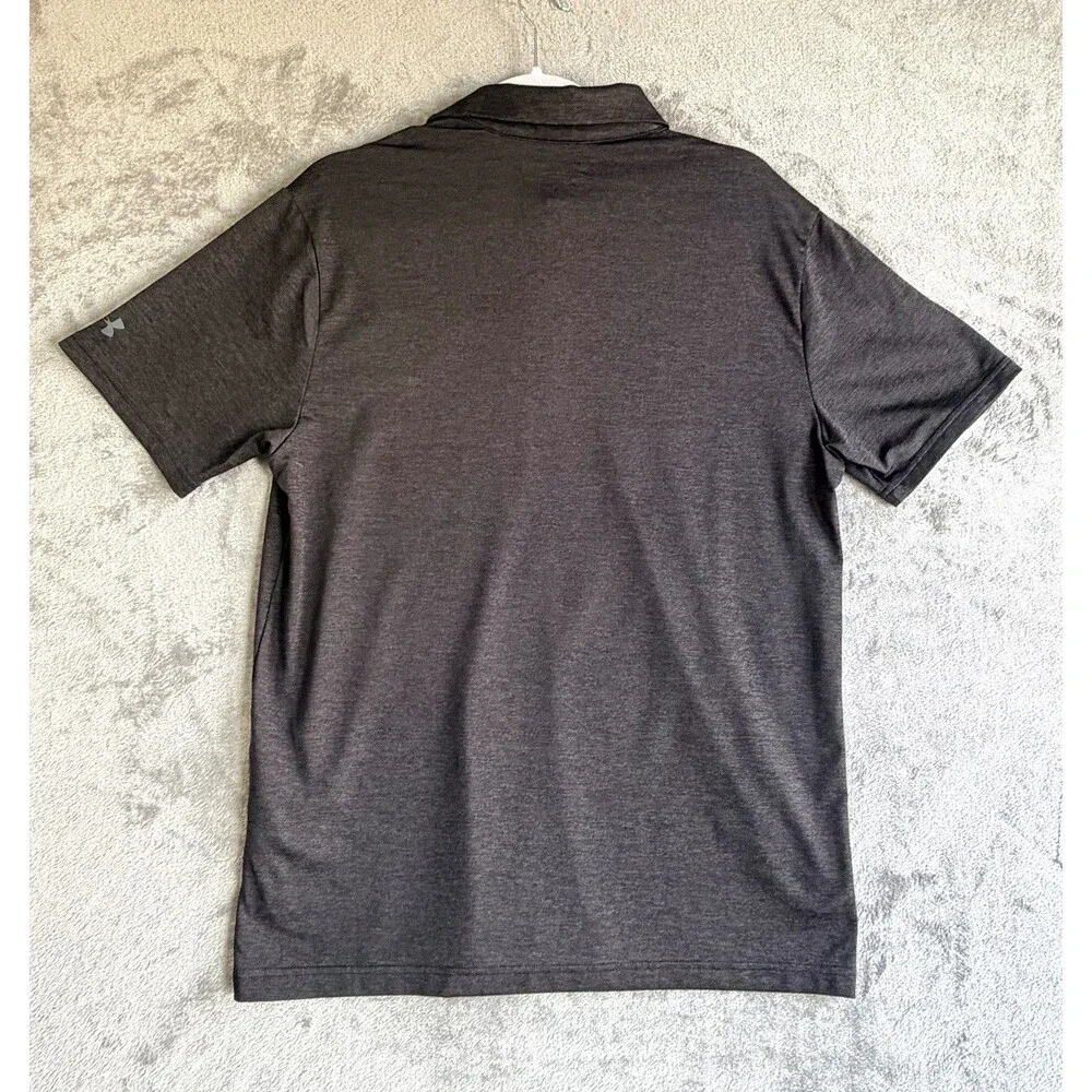 Under Armour Utah Utes Polo Shirt Men’s Medium Gray HeatGear NCAA Athletic Game‎